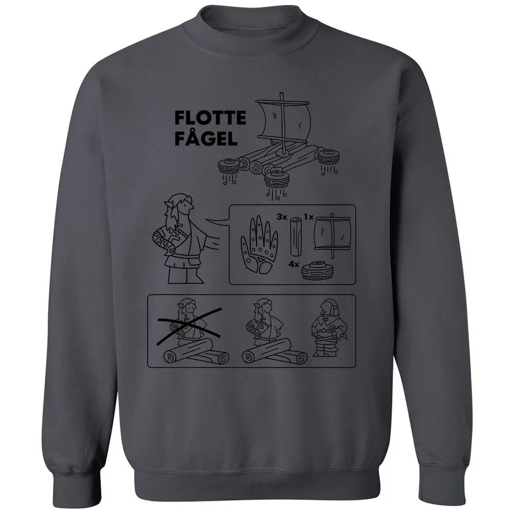 Flotte Fagel Classic Unisex Sweatshirt - Charcoal - 7