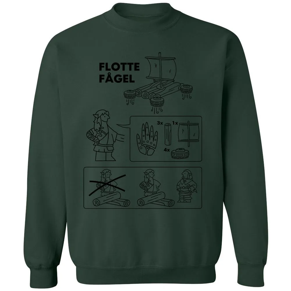 Flotte Fagel Classic Unisex Sweatshirt - Forest Green - 4