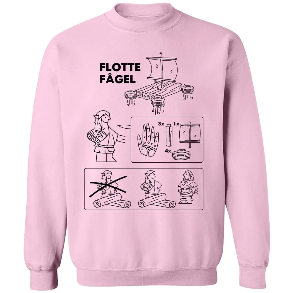 Flotte Fagel Classic Unisex Sweatshirt - Light Pink - 3