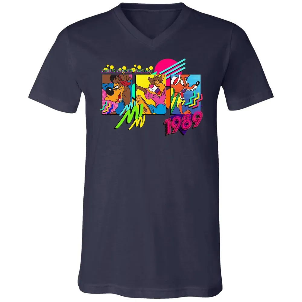 Unisex V-Neck T-Shirt - N6TG3B8S - Navy - 9
