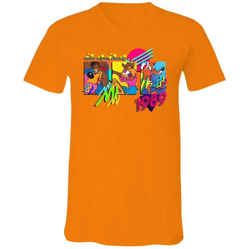 Unisex V-Neck T-Shirt - N6TG3B8S - Orange - 11