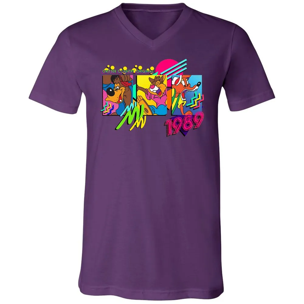 Unisex V-Neck T-Shirt - N6TG3B8S - Team Purple - 2