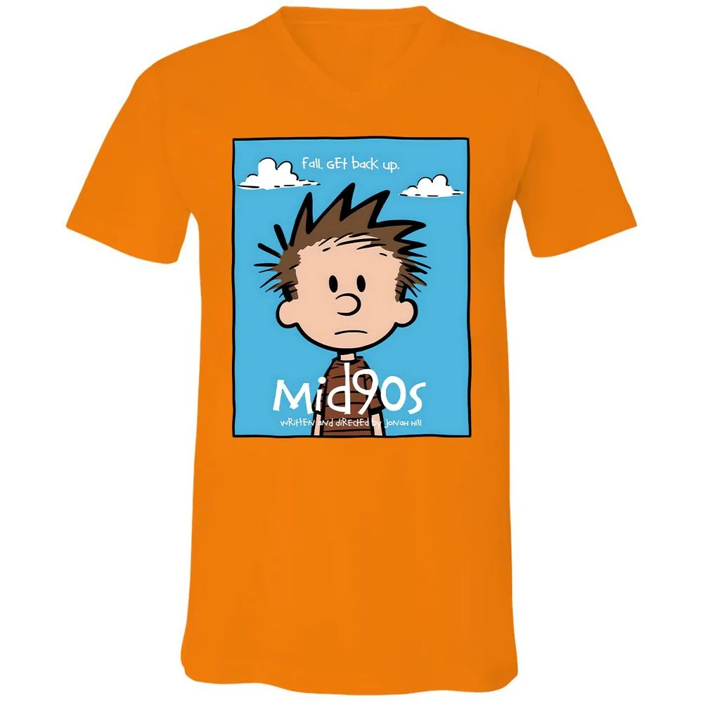 Unisex V-Neck T-Shirt - 4LGGD5H2 - Orange - 11