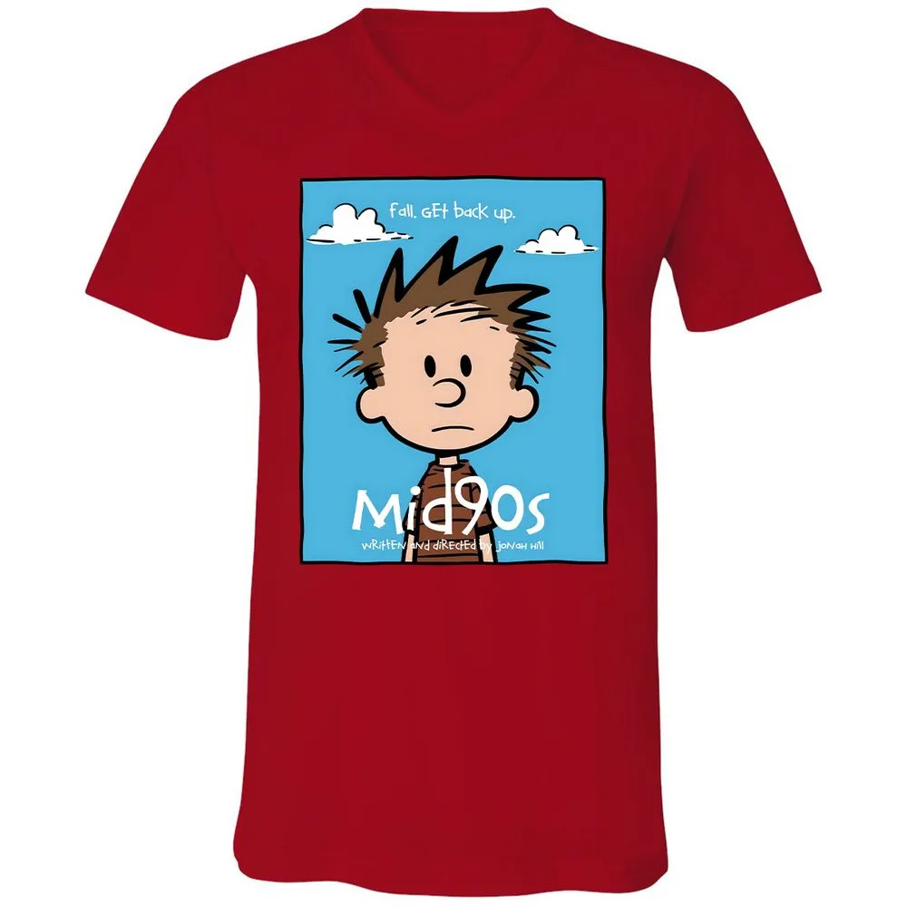 Unisex V-Neck T-Shirt - 4LGGD5H2 - Red - 3