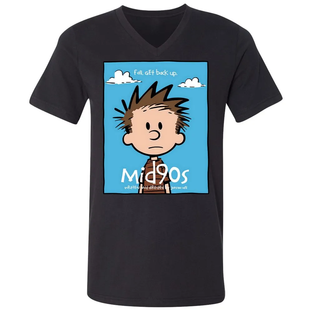 Unisex V-Neck T-Shirt - 4LGGD5H2 - Black - 16