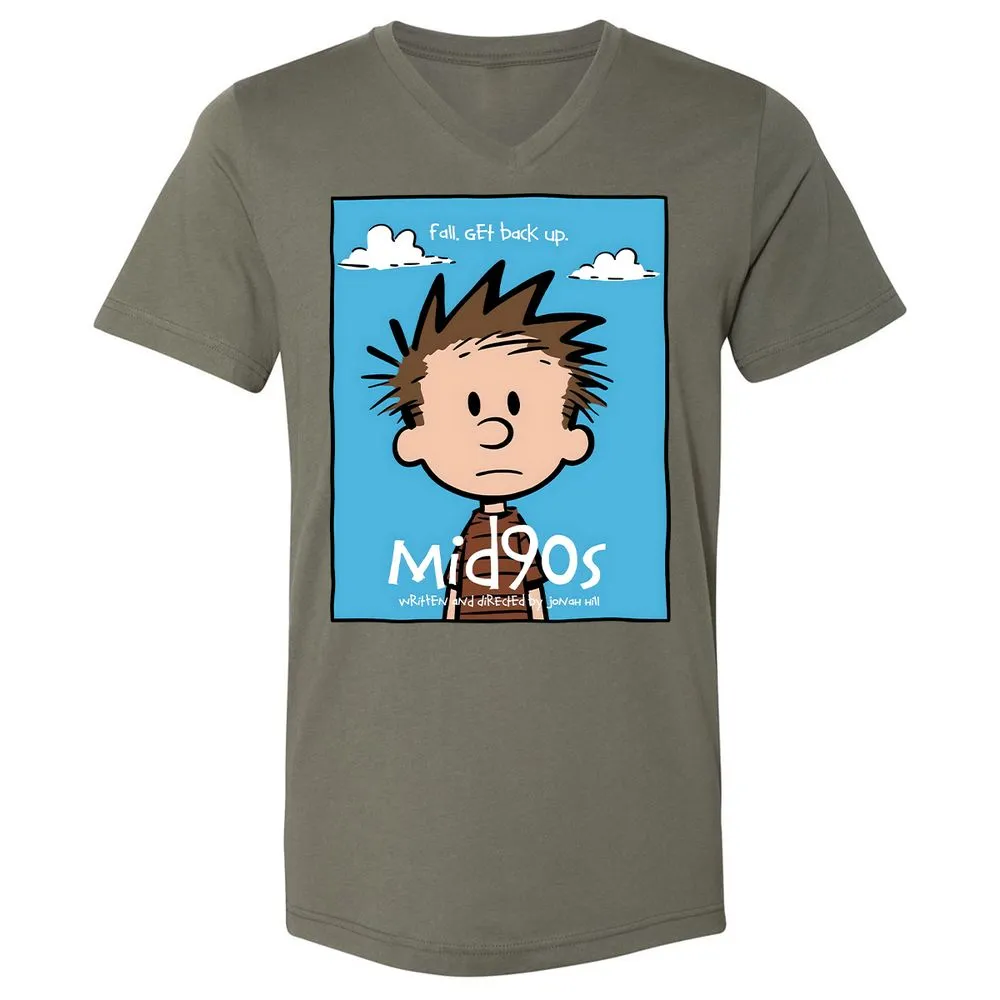 Unisex V-Neck T-Shirt - 4LGGD5H2 - Military Green - 10