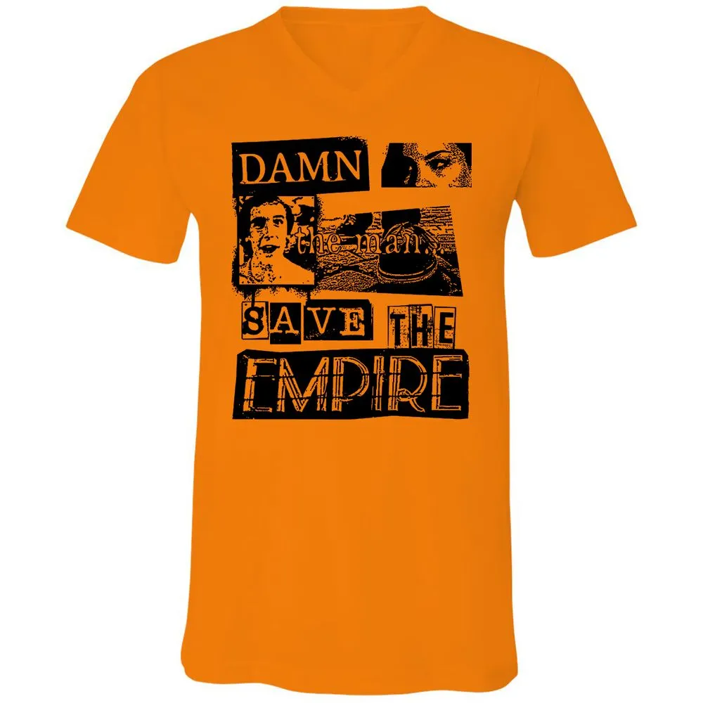 Unisex V-Neck T-Shirt - 85T26U5W - Orange - 11