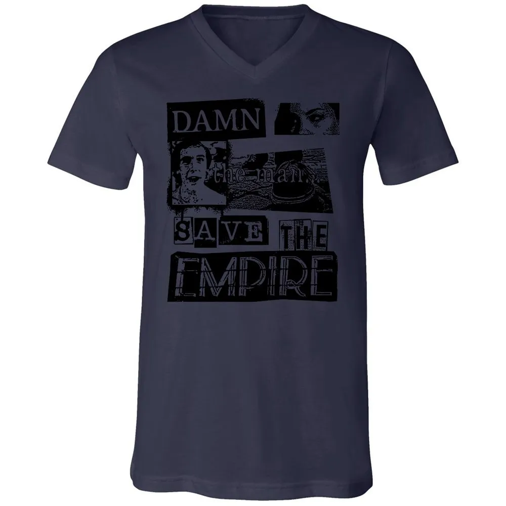 Unisex V-Neck T-Shirt - 85T26U5W - Navy - 9