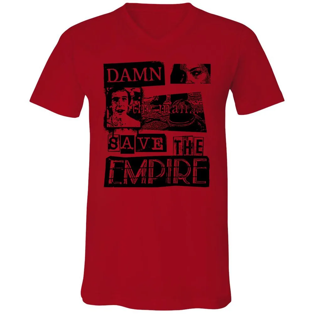 Unisex V-Neck T-Shirt - 85T26U5W - Red - 3