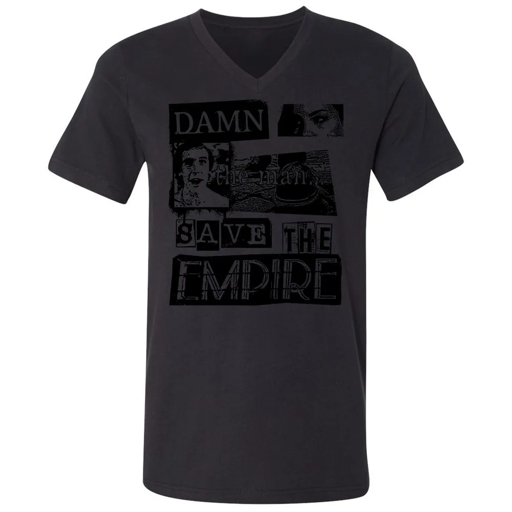 Unisex V-Neck T-Shirt - 85T26U5W - Black - 16