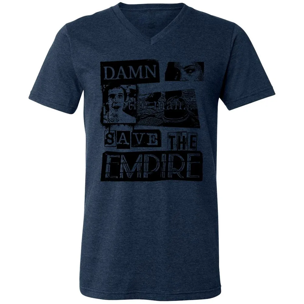 Unisex V-Neck T-Shirt - 85T26U5W - Heather Navy - 15