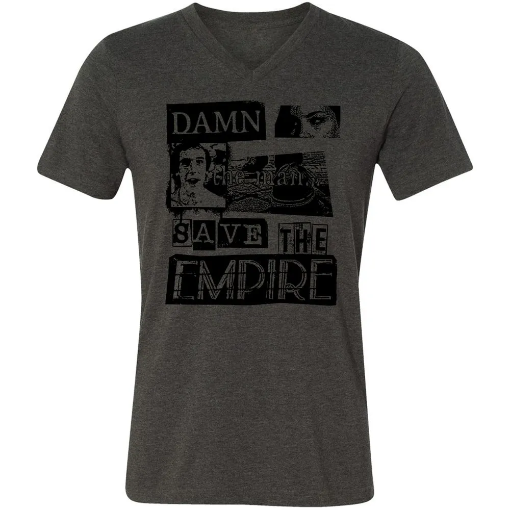 Unisex V-Neck T-Shirt - 85T26U5W - Dark Grey Heather - 8