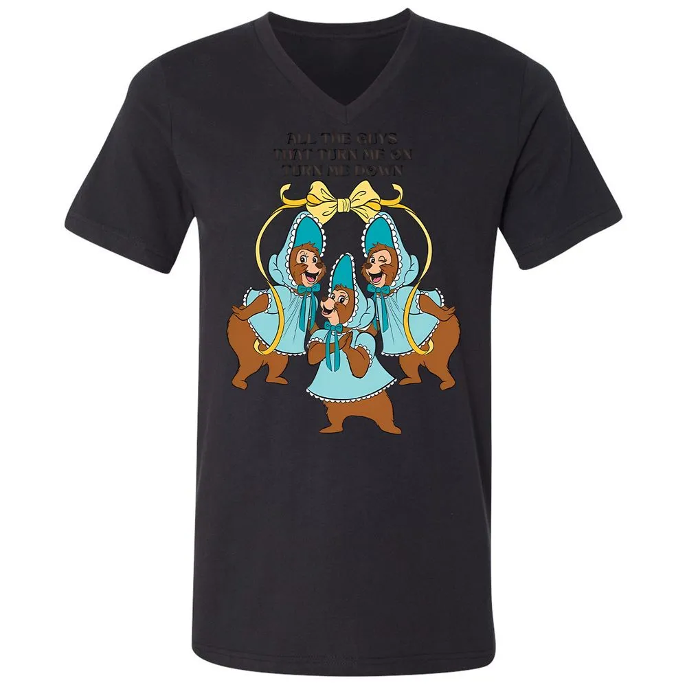 Unisex V-Neck T-Shirt - 7X4QUY5R - Black - 16
