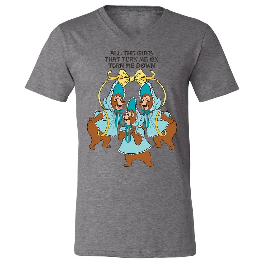 Unisex V-Neck T-Shirt - 7X4QUY5R - Deep Heather - 13