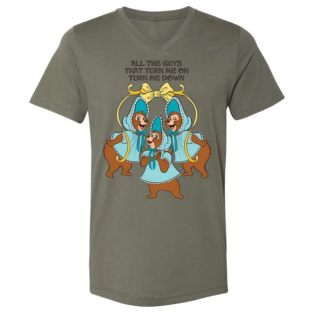 Unisex V-Neck T-Shirt - 7X4QUY5R - Military Green - 10