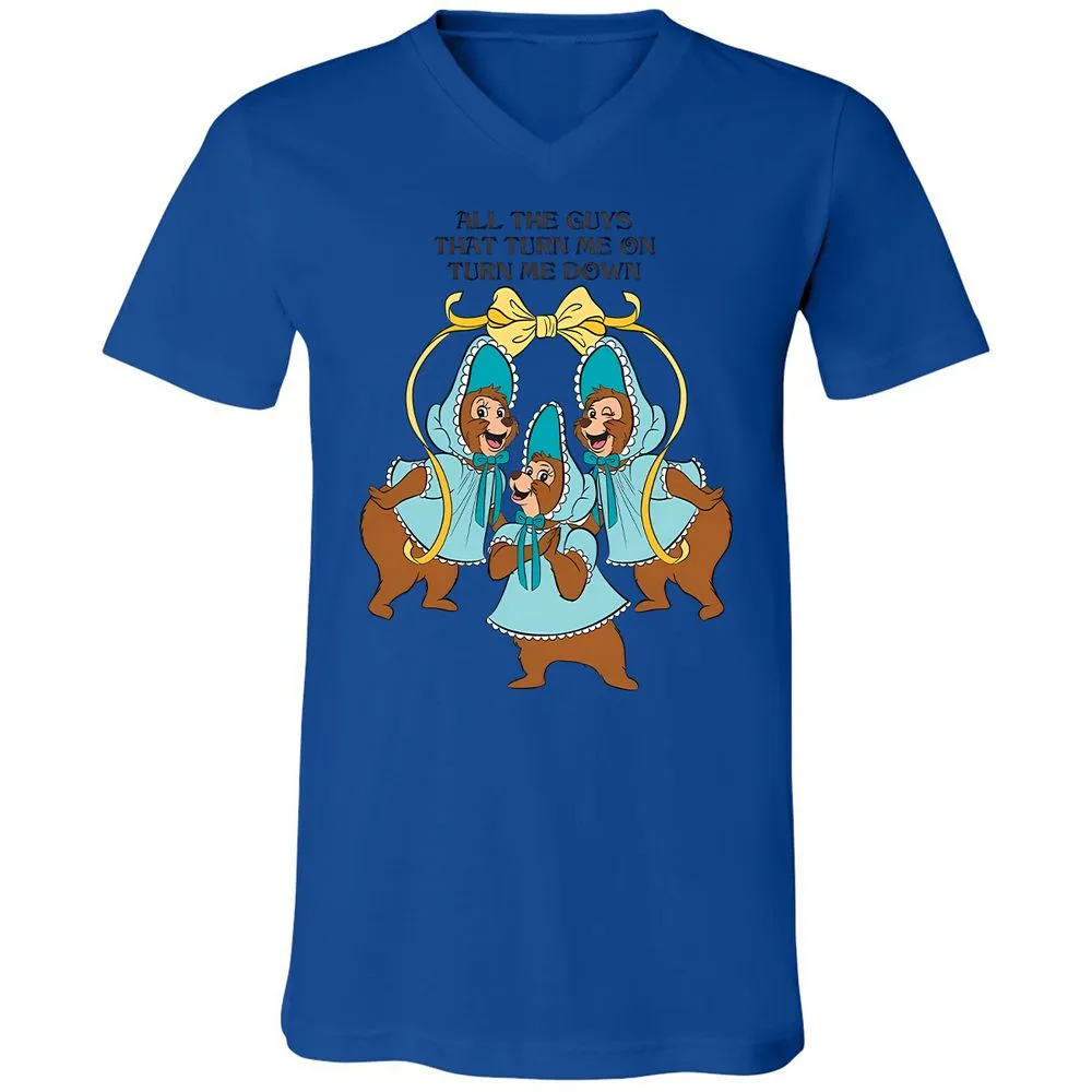 Unisex V-Neck T-Shirt - 7X4QUY5R - True Royal - 4