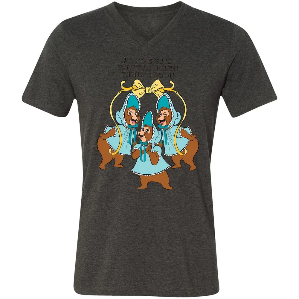 Unisex V-Neck T-Shirt - 7X4QUY5R - Dark Grey Heather - 8