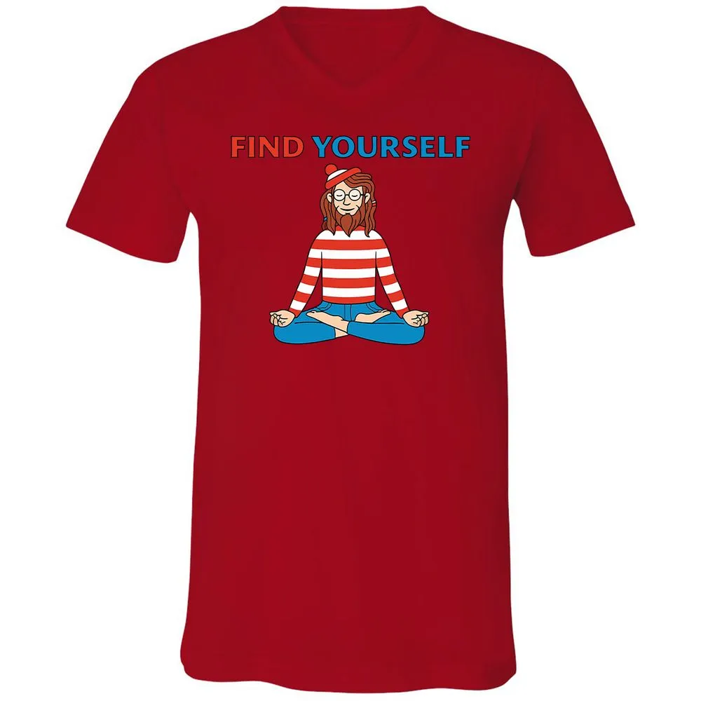 Unisex V-Neck T-Shirt - KCHR5MSW - Red - 3
