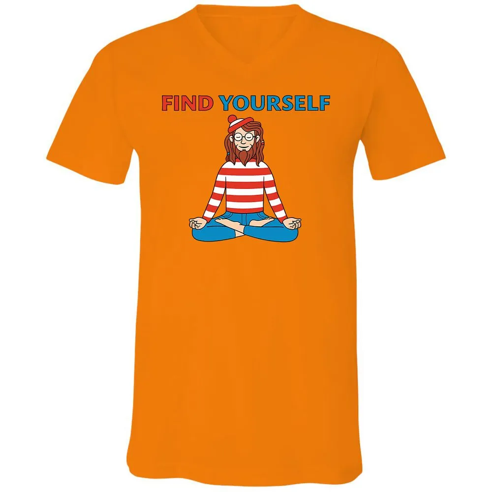 Unisex V-Neck T-Shirt - KCHR5MSW - Orange - 11