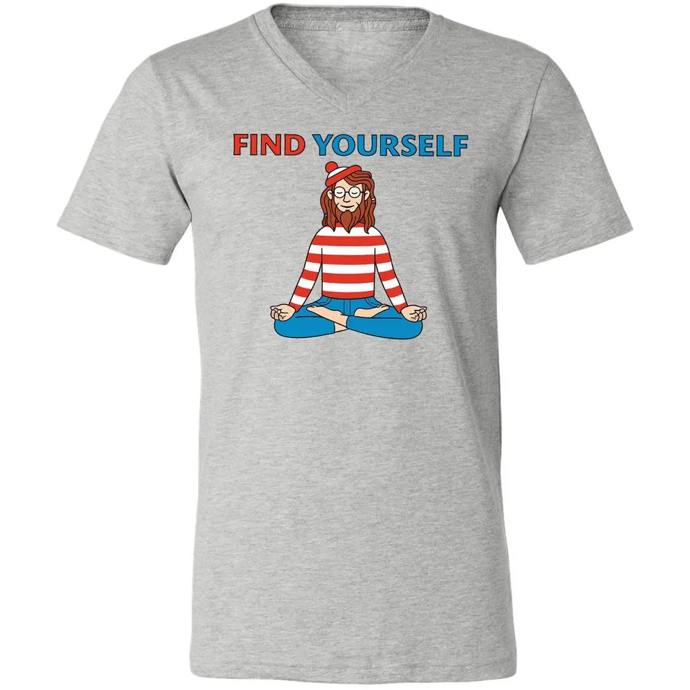 Unisex V-Neck T-Shirt - KCHR5MSW - Athletic Heather - 7