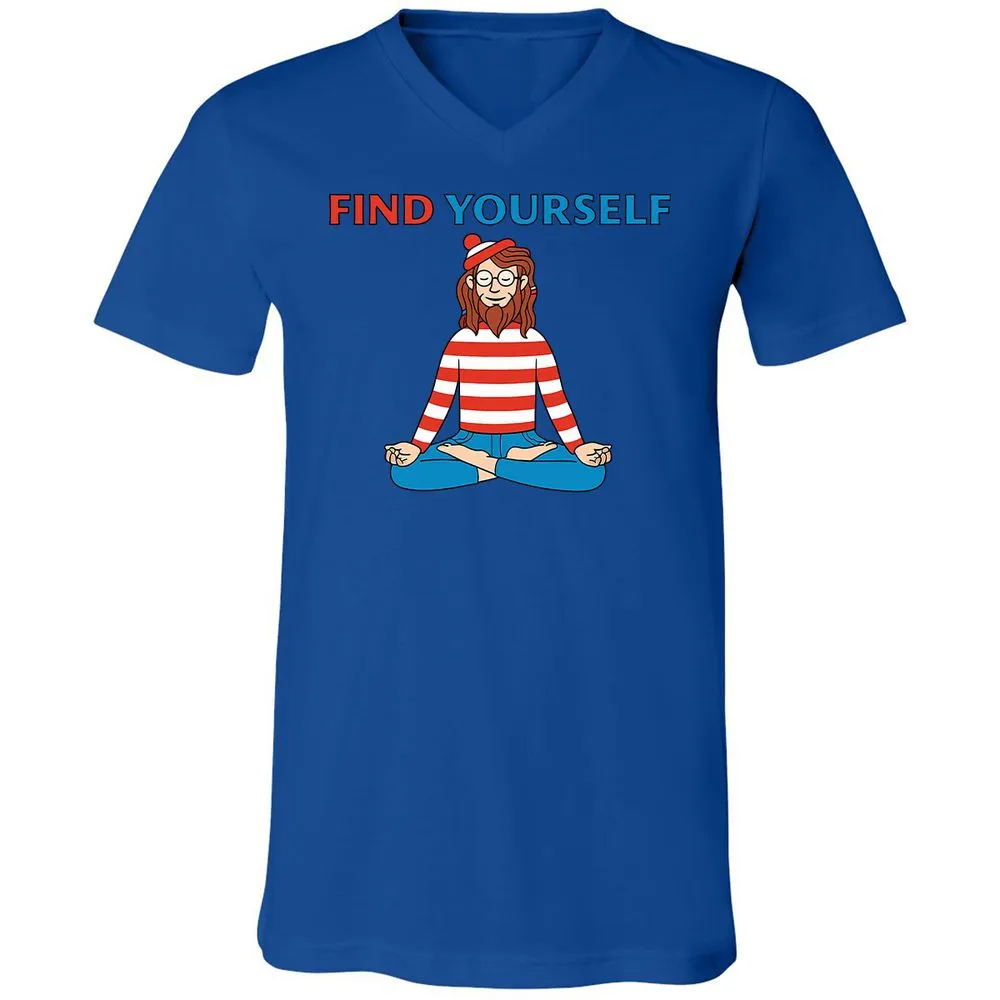 Unisex V-Neck T-Shirt - KCHR5MSW - True Royal - 4
