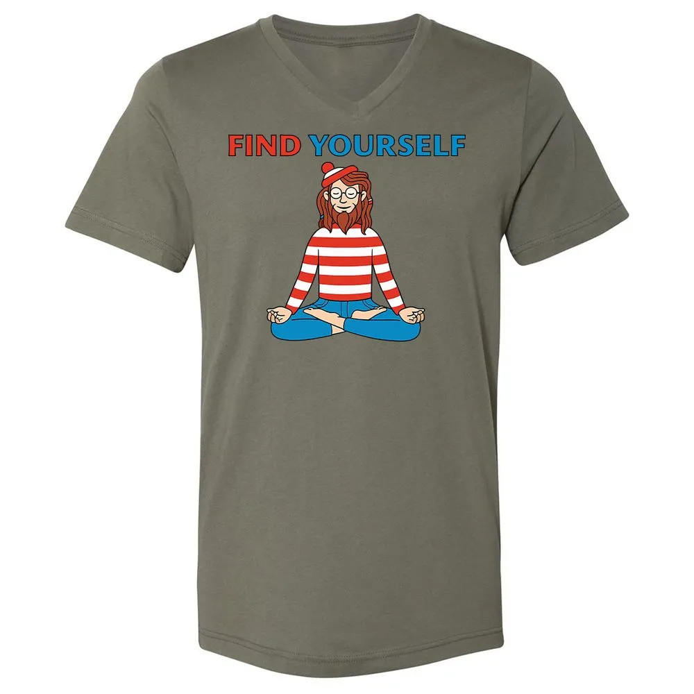 Unisex V-Neck T-Shirt - KCHR5MSW - Military Green - 10