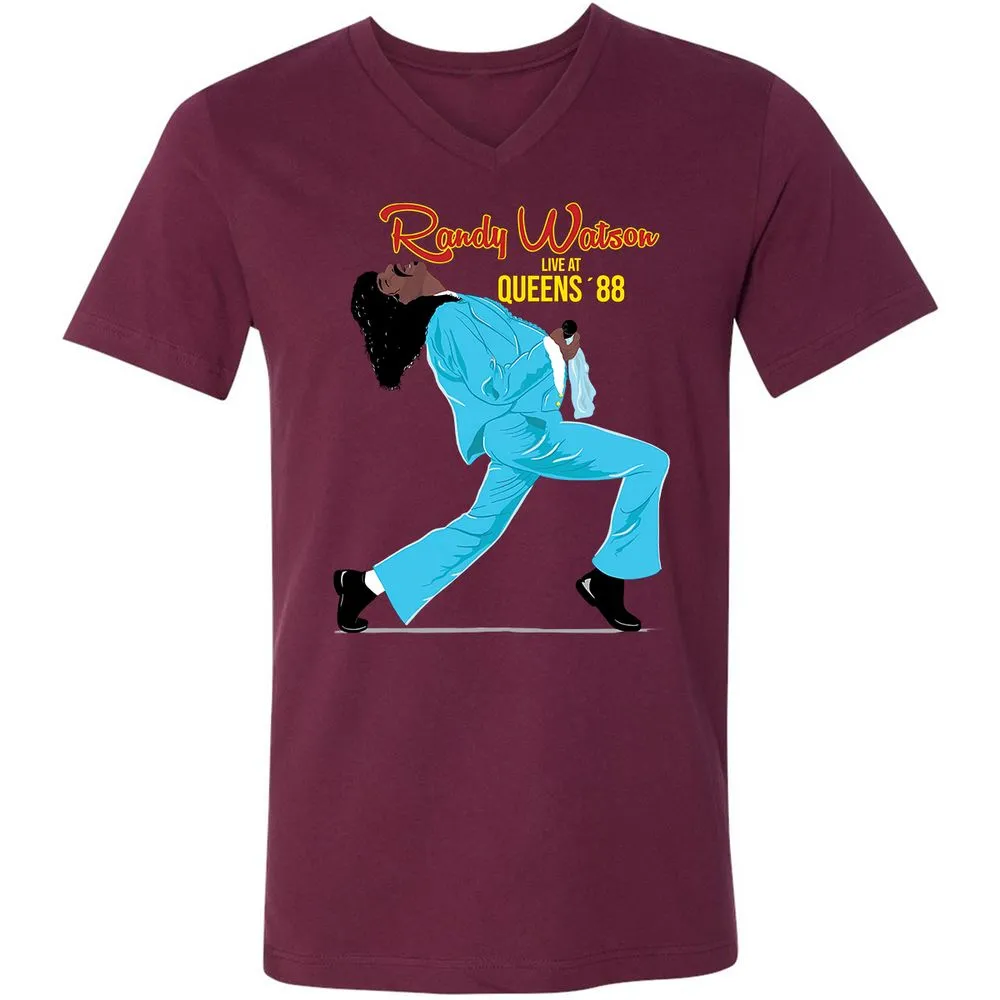 Unisex V-Neck T-Shirt - H32T7AGP - Maroon - 6