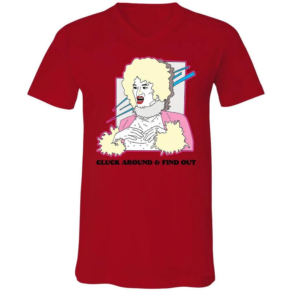 Unisex V-Neck T-Shirt - ZHEKAEQW - Red - 3