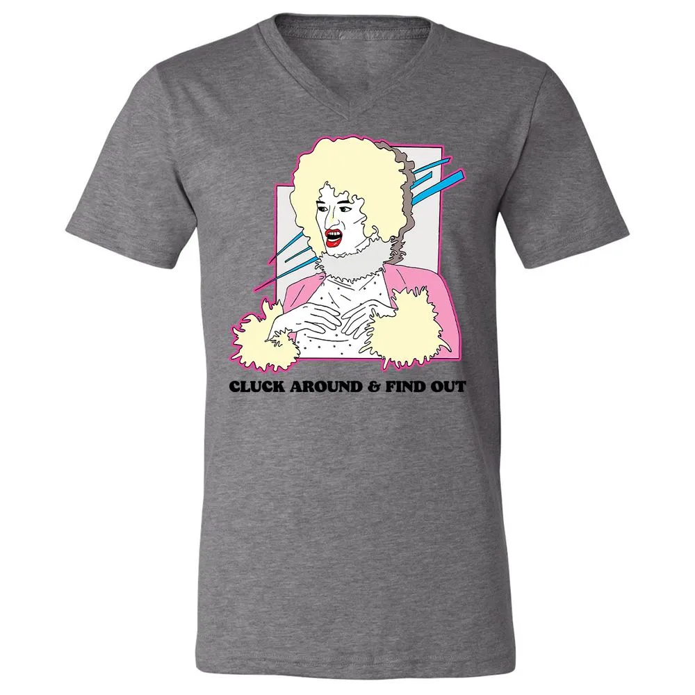Unisex V-Neck T-Shirt - ZHEKAEQW - Deep Heather - 13