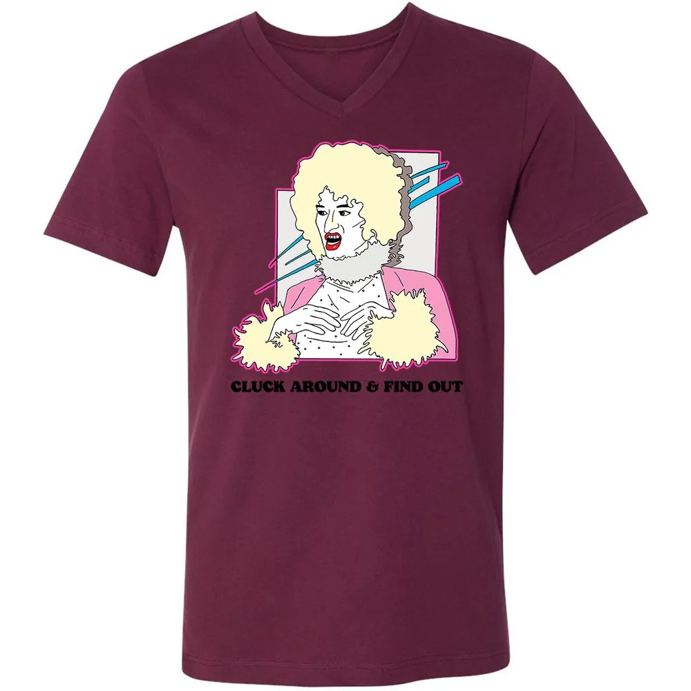 Unisex V-Neck T-Shirt - ZHEKAEQW - Maroon - 6