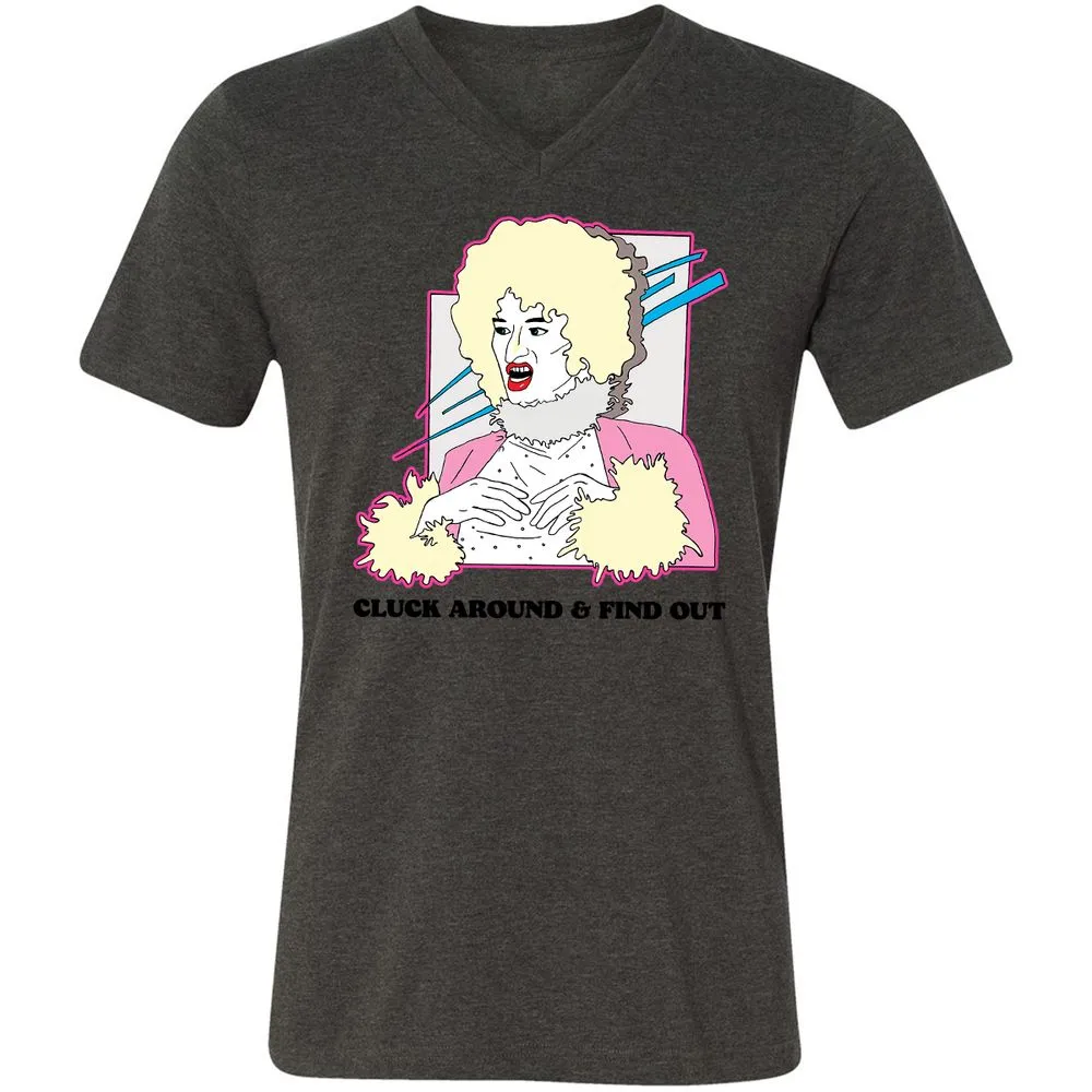 Unisex V-Neck T-Shirt - ZHEKAEQW - Dark Grey Heather - 8