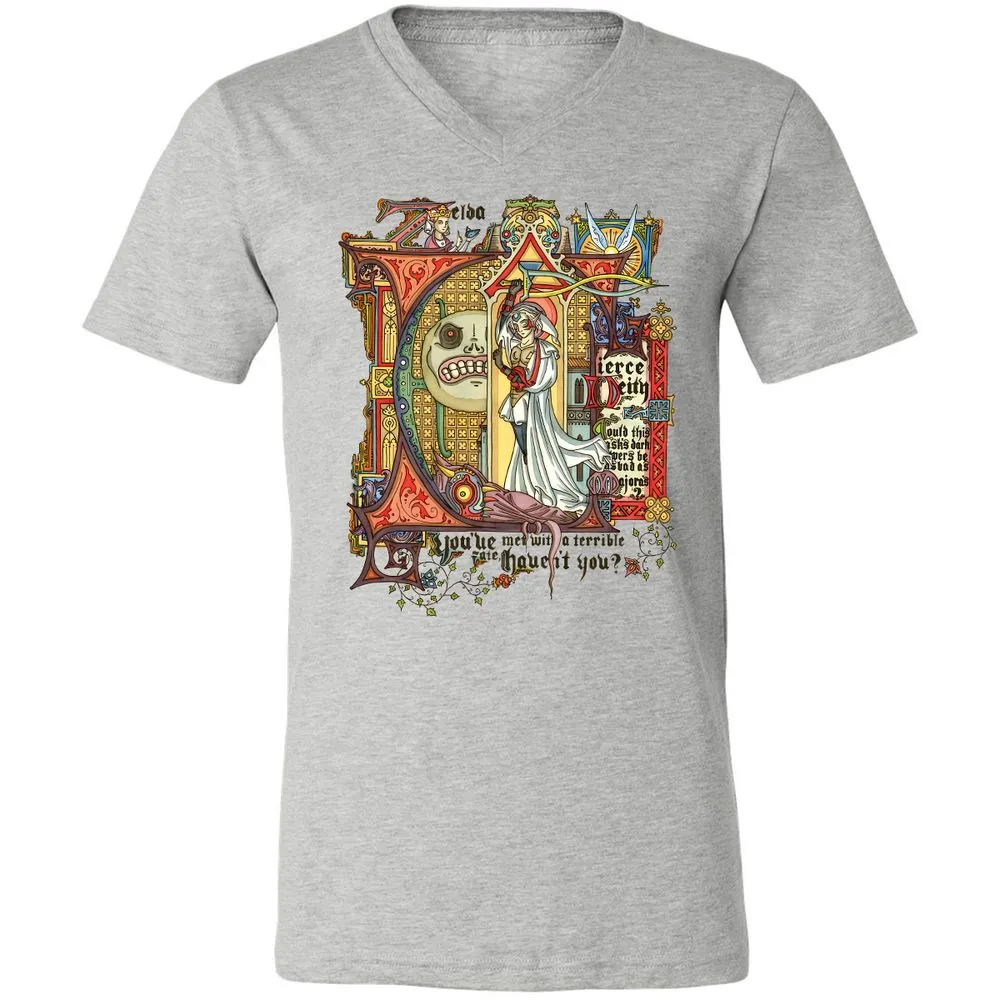 Unisex V-Neck T-Shirt - RXGYKFC4 - Athletic Heather - 7