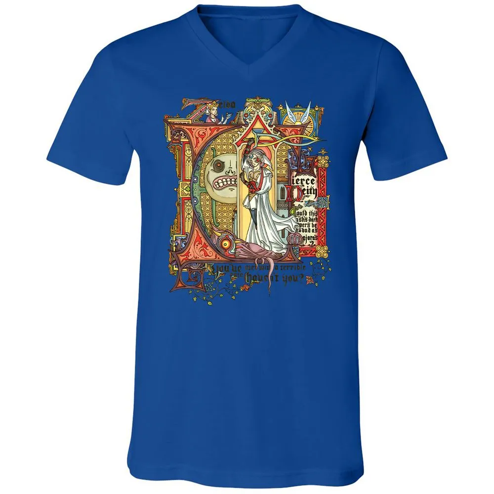 Unisex V-Neck T-Shirt - RXGYKFC4 - True Royal - 4