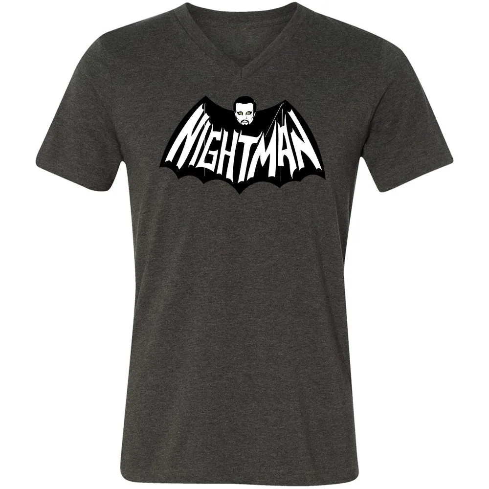 Unisex V-Neck T-Shirt - 5KA9E4HQ - Dark Grey Heather - 8