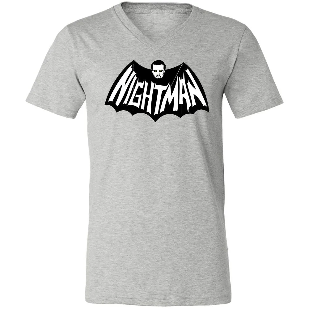 Unisex V-Neck T-Shirt - 5KA9E4HQ - Athletic Heather - 7