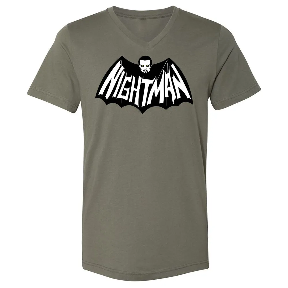 Unisex V-Neck T-Shirt - 5KA9E4HQ - Military Green - 10