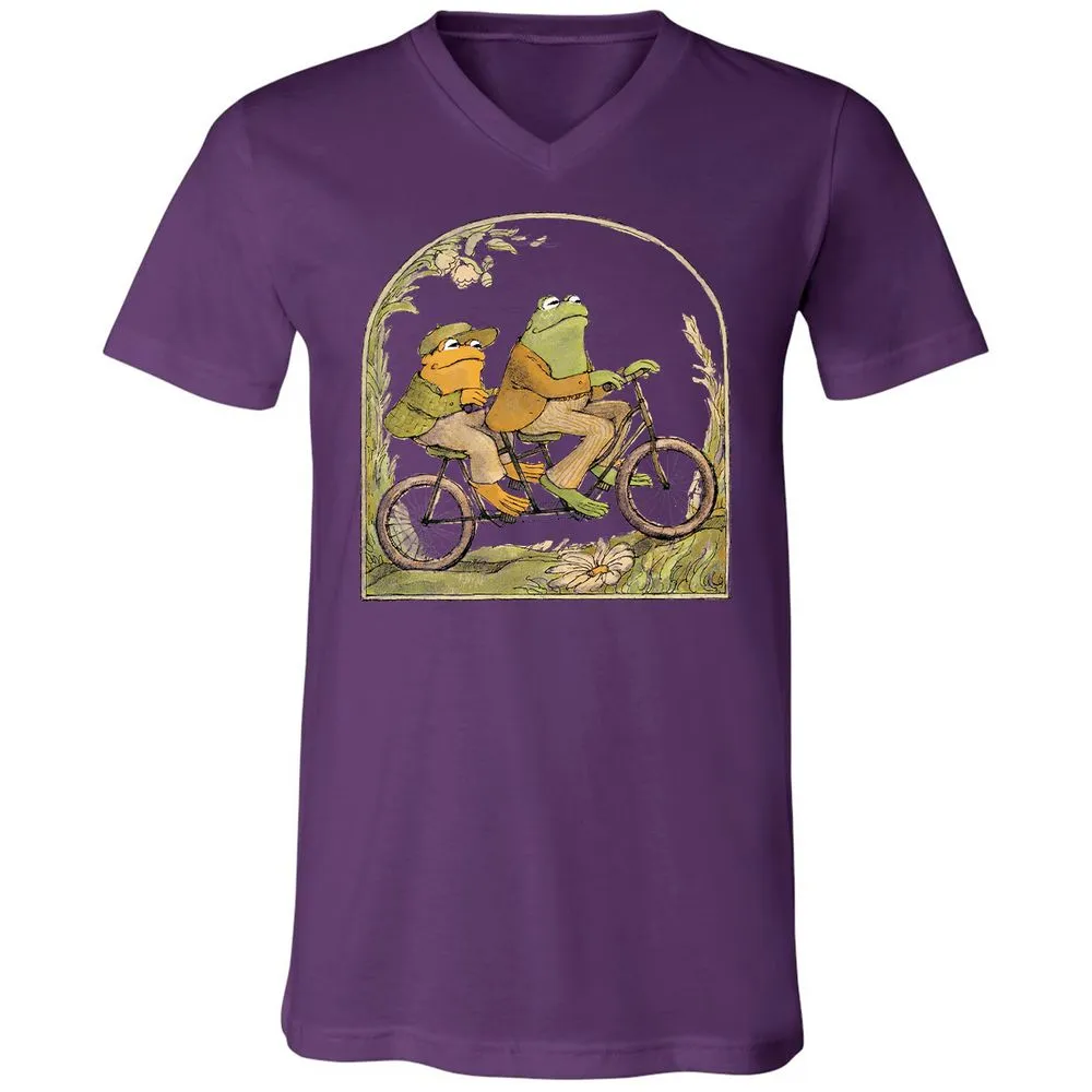 Unisex V-Neck T-Shirt - 7AV6YHNU - Team Purple - 2