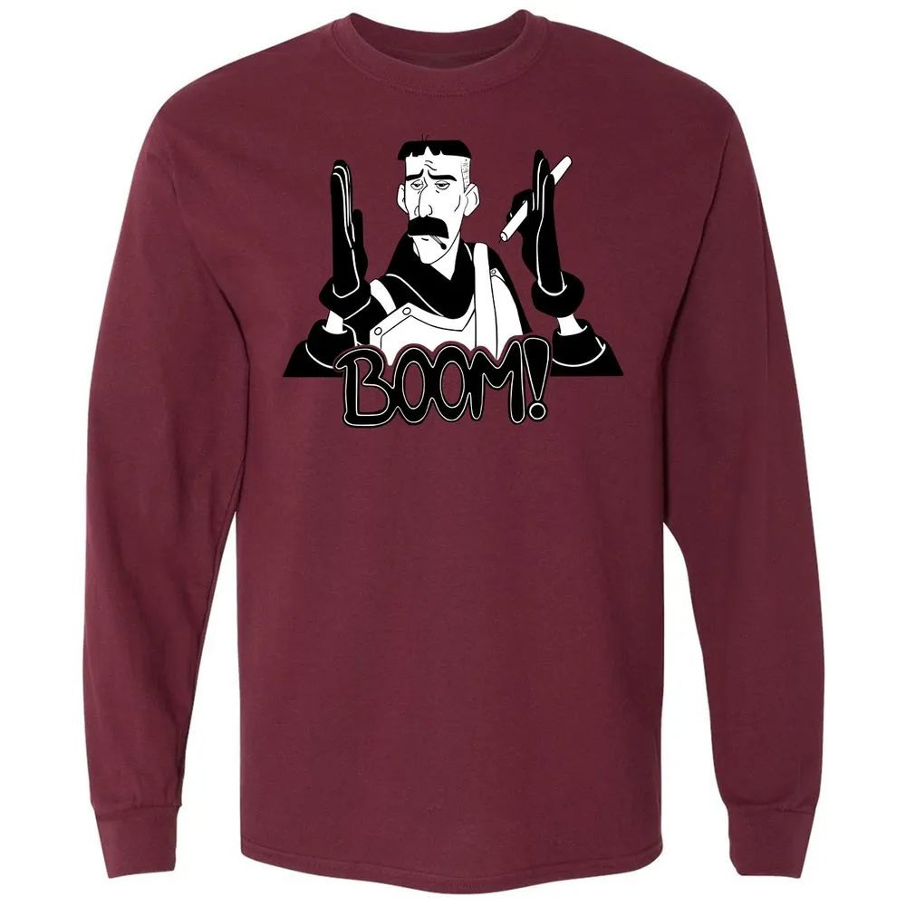 Long Sleeve T-Shirt - DM89XFUB - Maroon - 11