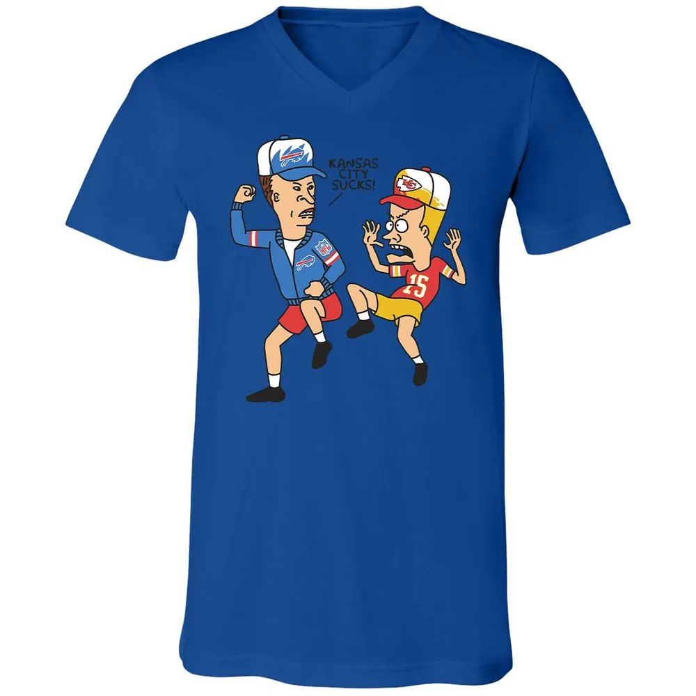 Unisex V-Neck T-Shirt - 852LTBDQ - True Royal - 4