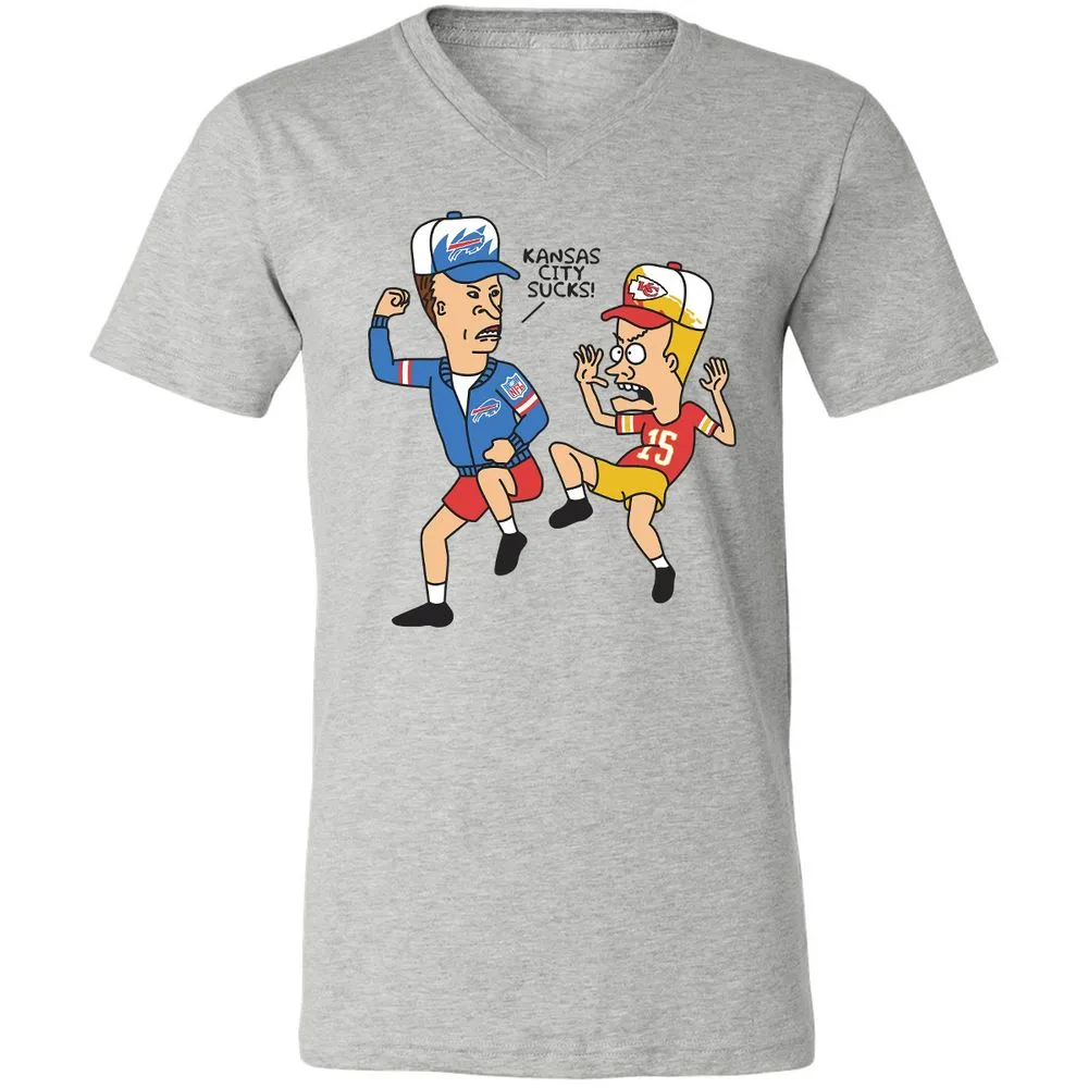 Unisex V-Neck T-Shirt - 852LTBDQ - Athletic Heather - 7