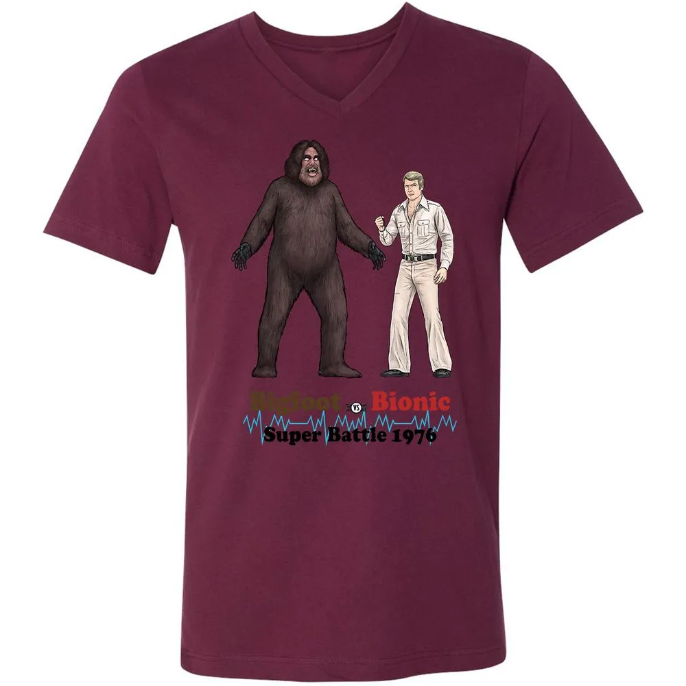 Unisex V-Neck T-Shirt - G7NMGAGQ - Maroon - 6