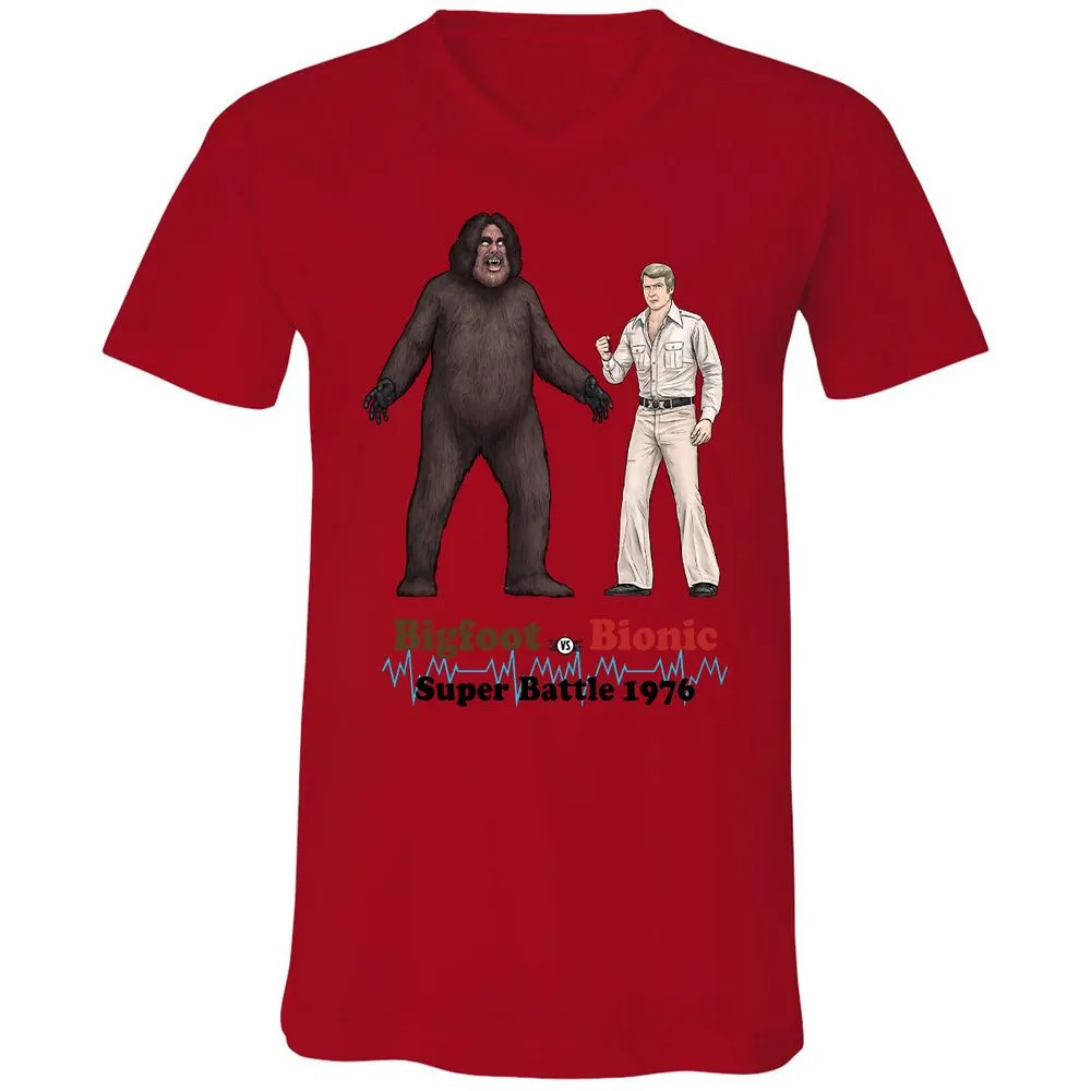 Unisex V-Neck T-Shirt - G7NMGAGQ - Red - 3