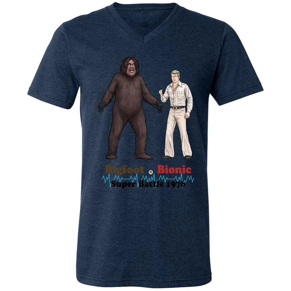 Unisex V-Neck T-Shirt - G7NMGAGQ - Heather Navy - 15