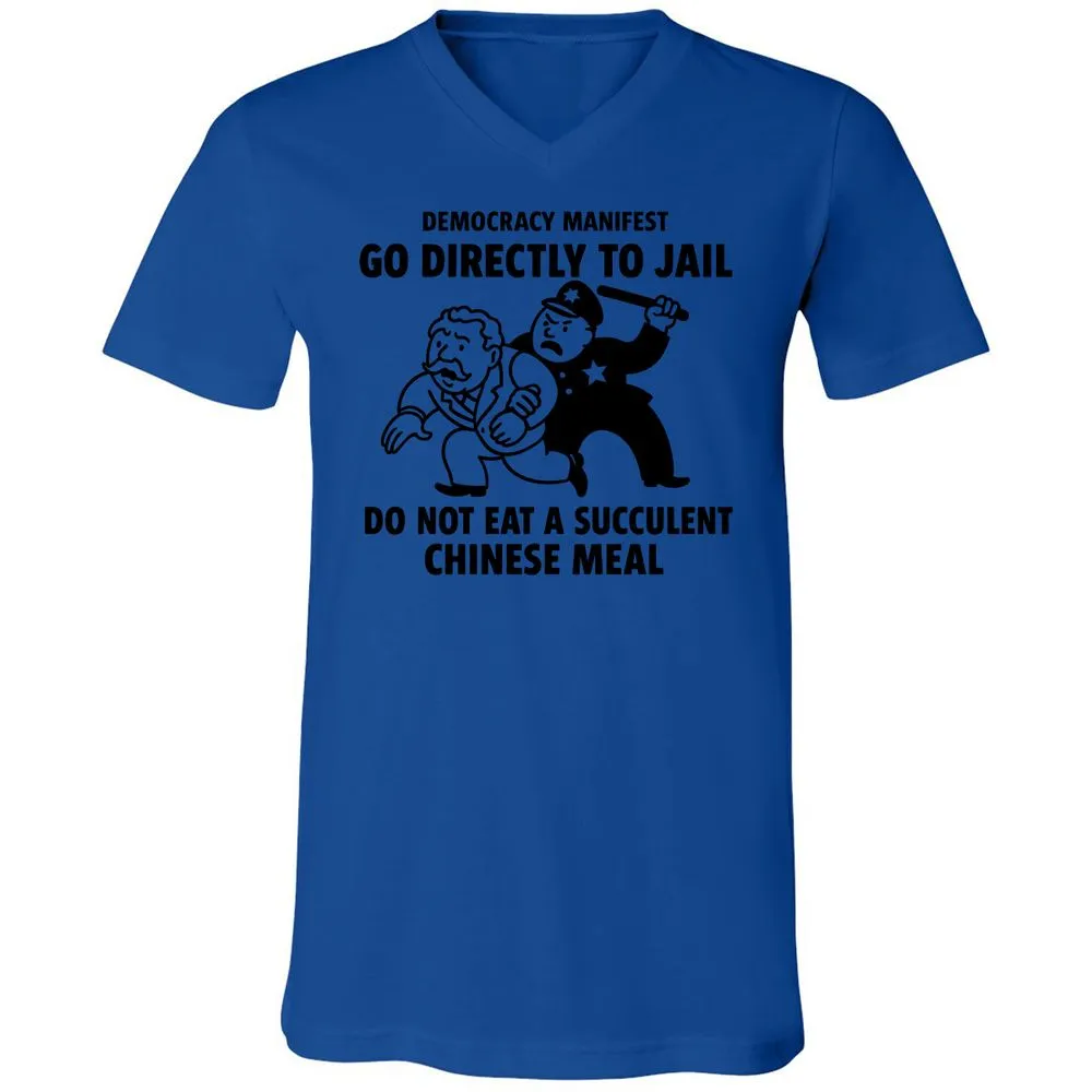 Unisex V-Neck T-Shirt - T5Y4XNMA - True Royal - 4