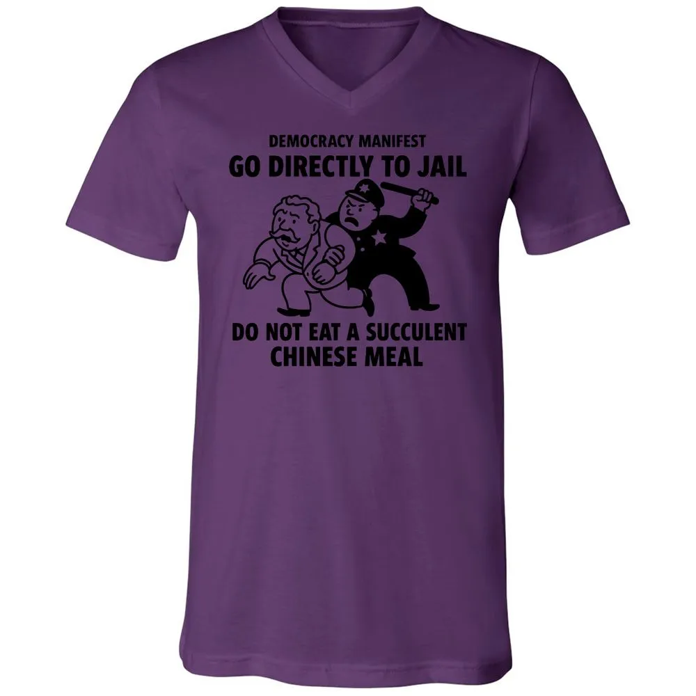Unisex V-Neck T-Shirt - T5Y4XNMA - Team Purple - 2