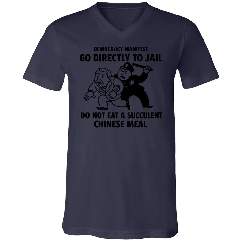 Unisex V-Neck T-Shirt - T5Y4XNMA - Navy - 9