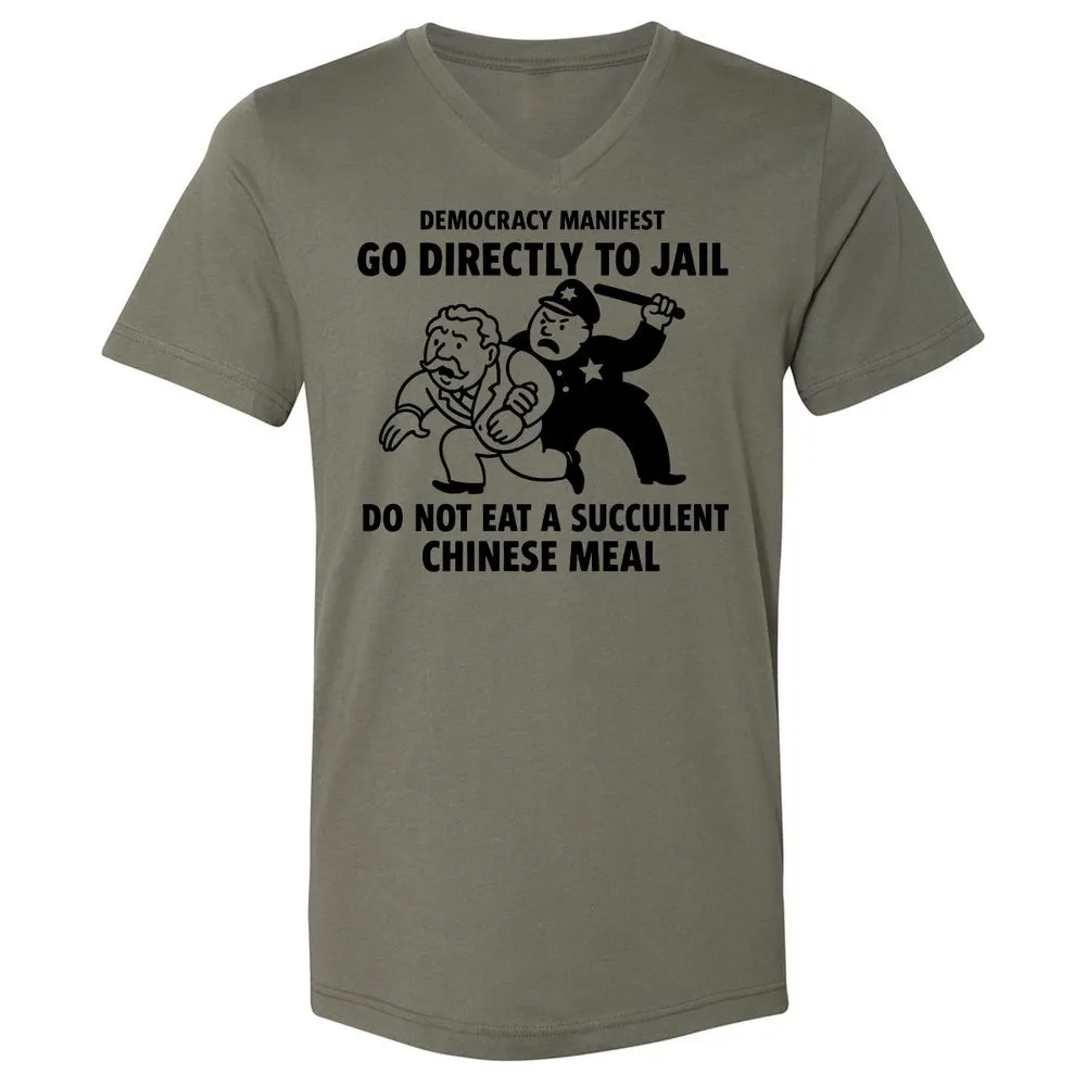 Unisex V-Neck T-Shirt - T5Y4XNMA - Military Green - 10
