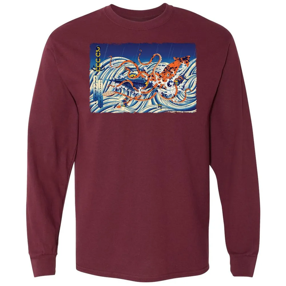 Long Sleeve T-Shirt - XQVHDVQ8 - Maroon - 11