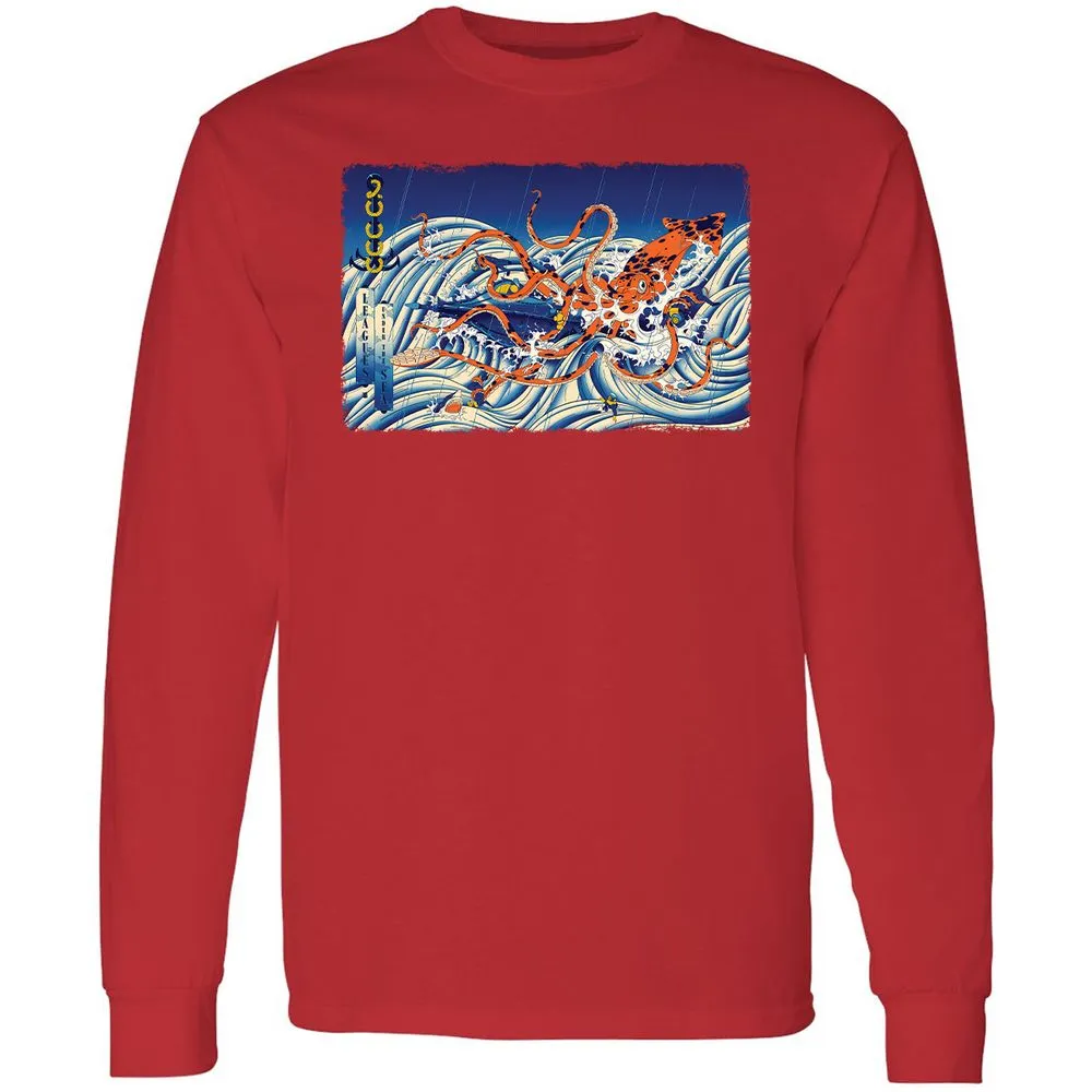 Long Sleeve T-Shirt - XQVHDVQ8 - Red - 14