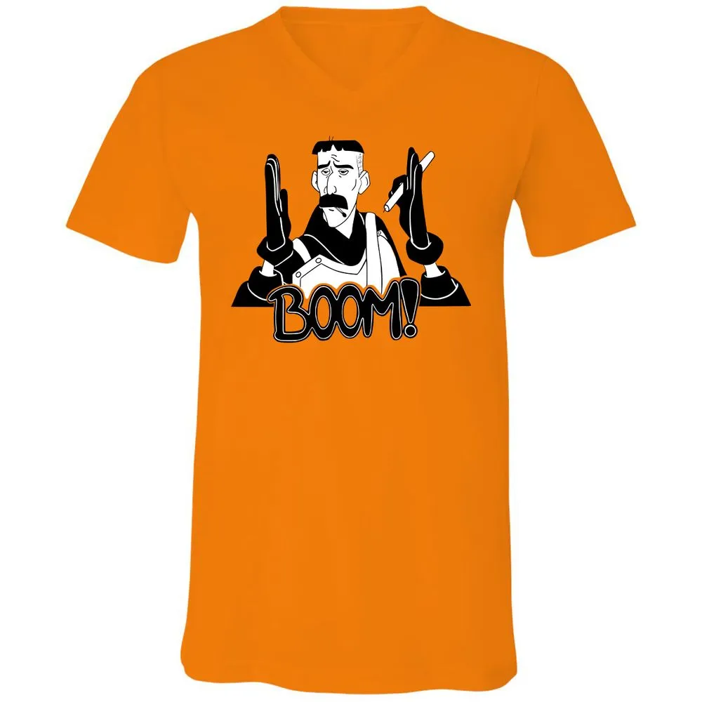 Unisex V-Neck T-Shirt - TDJVCCUF - Orange - 11